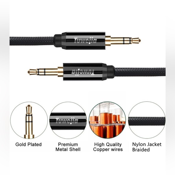 New! Unused! 3.5mm Audio Stereo Speaker Cable, Audio Male to Male Cable 3.3Feet - Picture 3 of 10